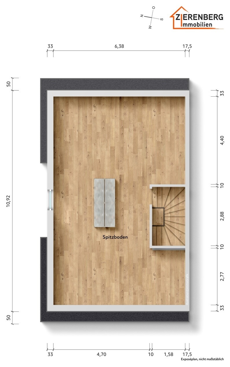 Spitzboden Doppelhaush�lfte Cramme