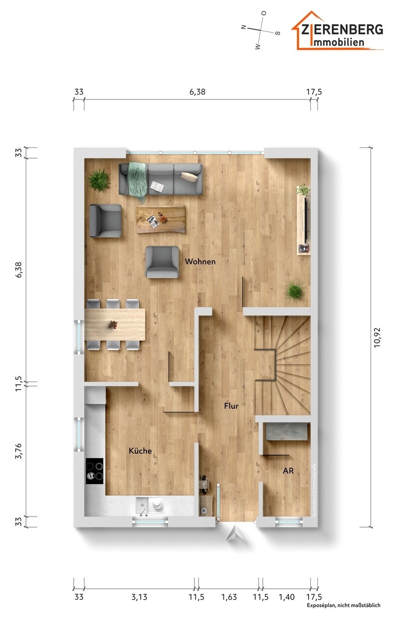 Erdgeschoss Doppelhaush�lfte Cramme