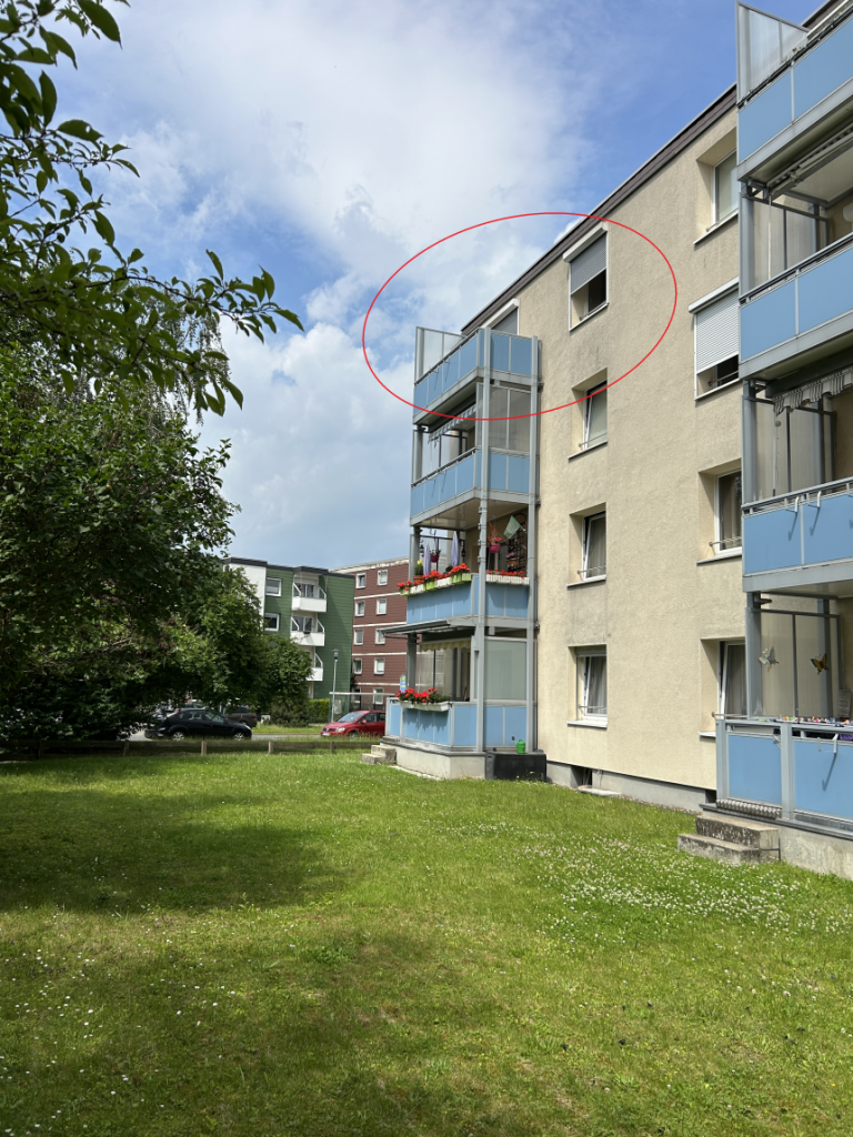 Au�enansicht R�ckseite Wolfenb�ttel Etagenwohnung Bezugsfreie 3-Zimmer-Wohnung in Wolfenb�ttel - mit Balkon und eigener Garage